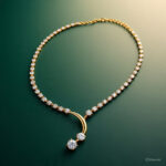 Gold Necklace with Diamond Pendant